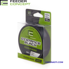 Леска монофильная Feeder Concept Distance Black диаметр 0,25мм размотка 150м чёрная